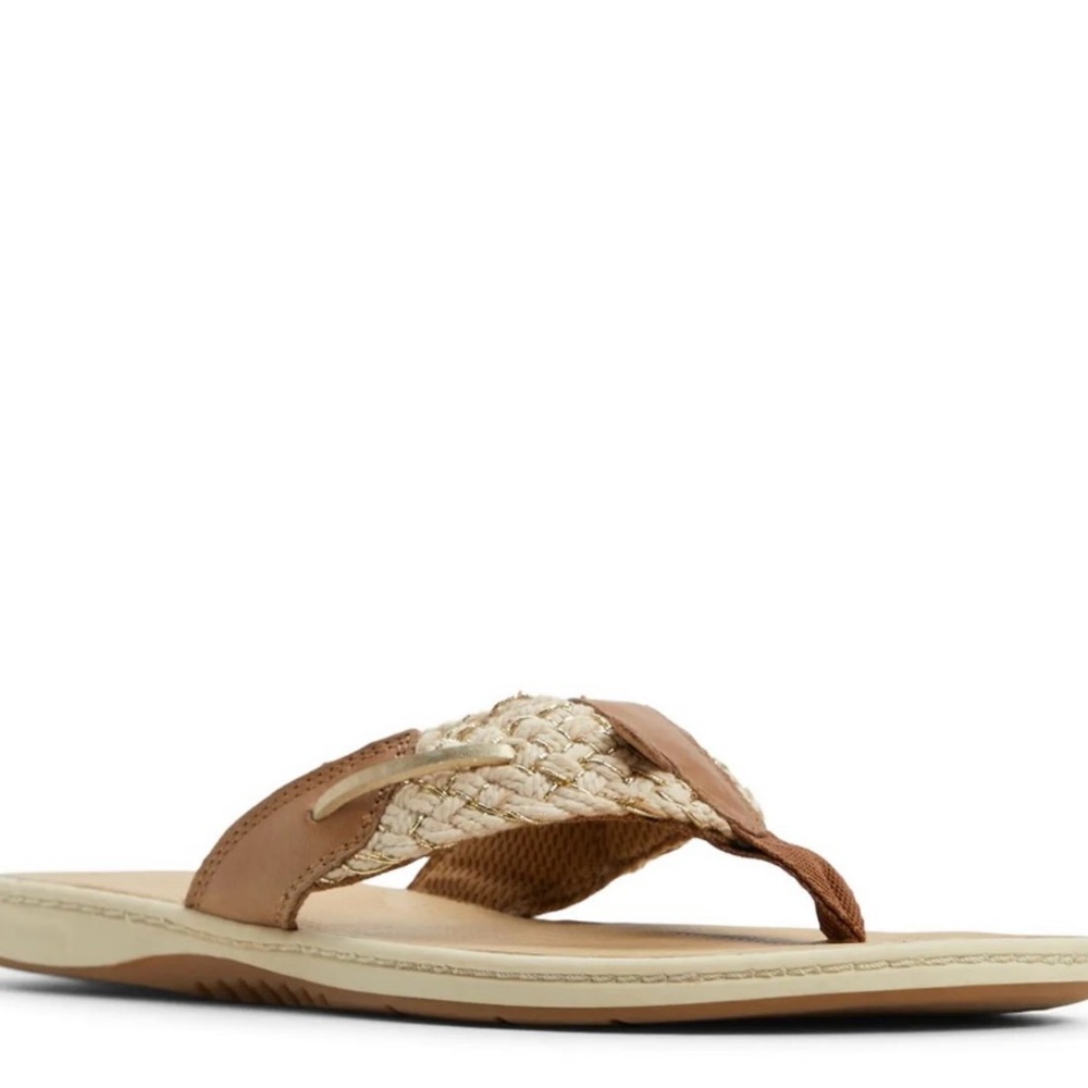 Parrot Tan and Cream Braided Sandals